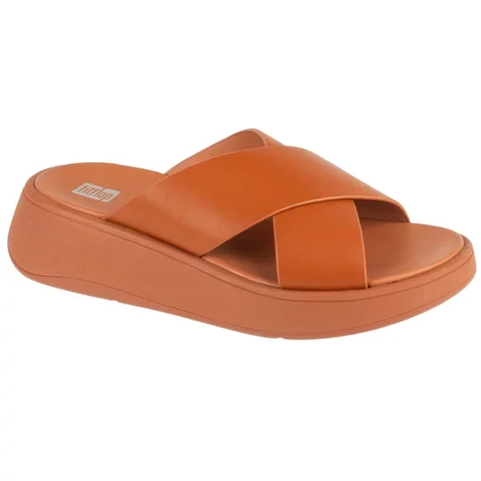 Zdjęcie produktu FitFlop F-Mode Flatform FW5-592, Damskie, Brązowe, klapki, skóra licowa, rozmiar: 36