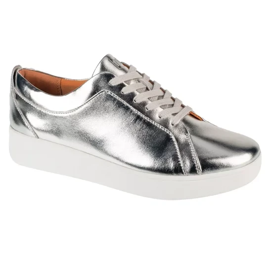 Zdjęcie produktu FitFlop Rally Sneakers X22-011, Damskie, Srebrne, buty sneakers, skóra licowa, rozmiar: 36