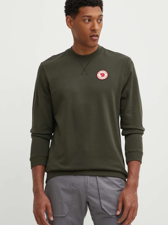 Zdjęcie produktu Fjallraven bluza bawełniana 1960 Logo Badge Sweater Fjällräven zielony