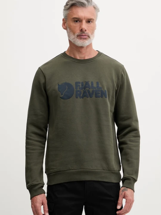 Zdjęcie produktu Fjallraven bluza męska bawełniana Fjällräven Logo zielony