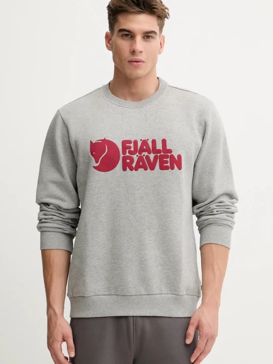 Zdjęcie produktu Fjallraven bluza męska bawełniana Fjällräven Logo szary