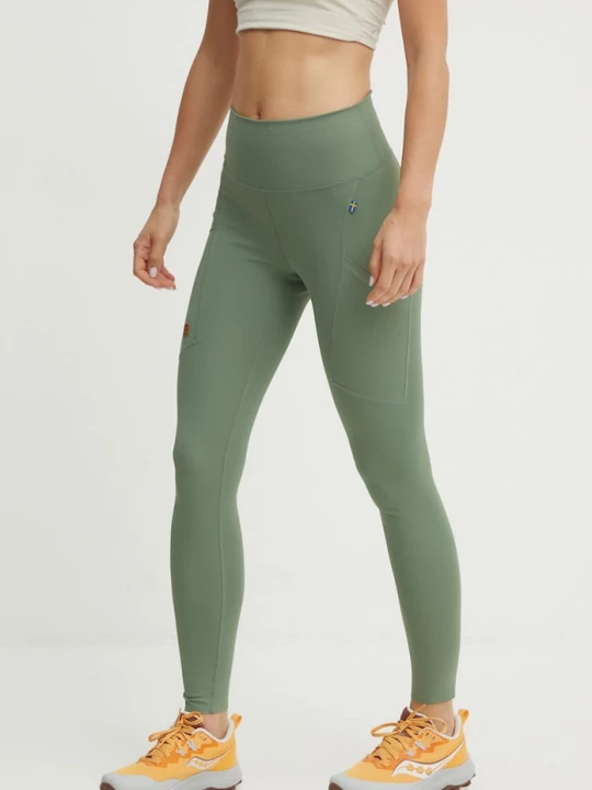 Zdjęcie produktu Fjallraven legginsy sportowe Abisko Fjällräven zielony