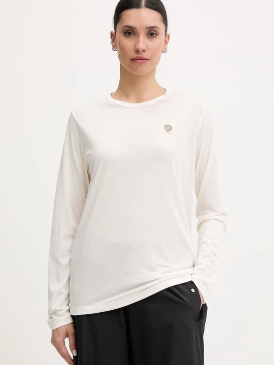 Zdjęcie produktu Fjallraven longsleeve damskie z lyocellem High Coast Fjällräven beżowy