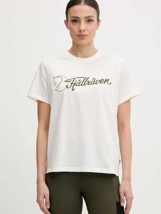 Zdjęcie produktu Fjallraven t-shirt damski bawełniany Archive Fjällräven beżowy