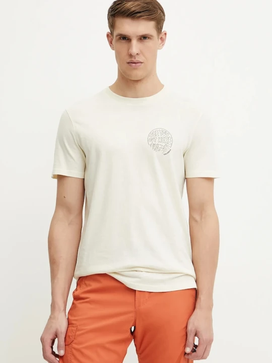 Zdjęcie produktu Fjallraven t-shirt Hemp Blend Out Here Fjällräven beżowy