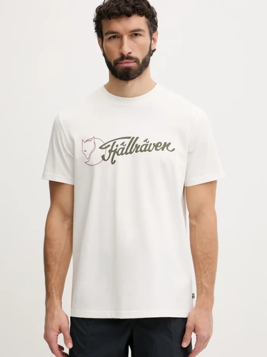 Zdjęcie produktu Fjallraven t-shirt męski bawełniany Archive Fjällräven beżowy
