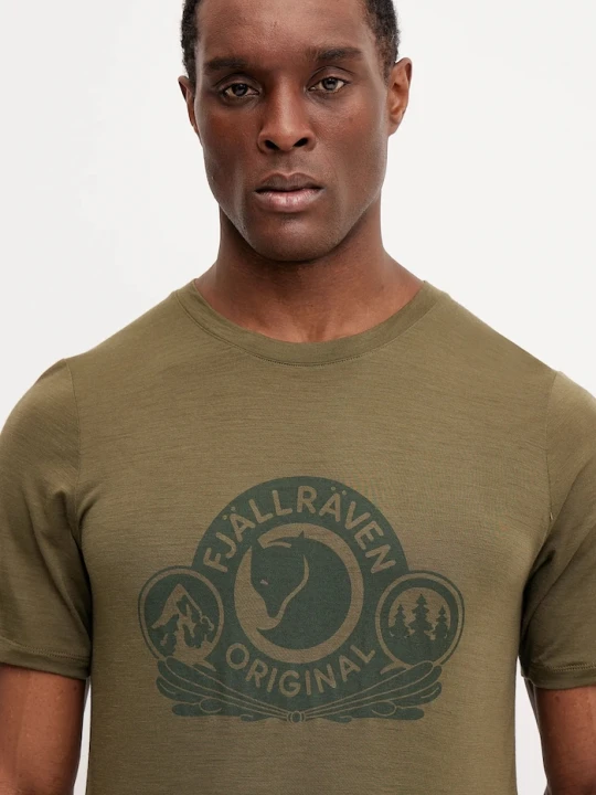 Zdjęcie produktu Fjallraven t-shirt sportowy Abisko Wool Classic Fjällräven zielony