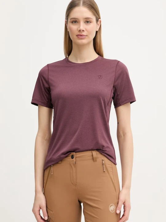Zdjęcie produktu Fjallraven T-shirt sportowy damski Abisko Day Fjällräven bordowy