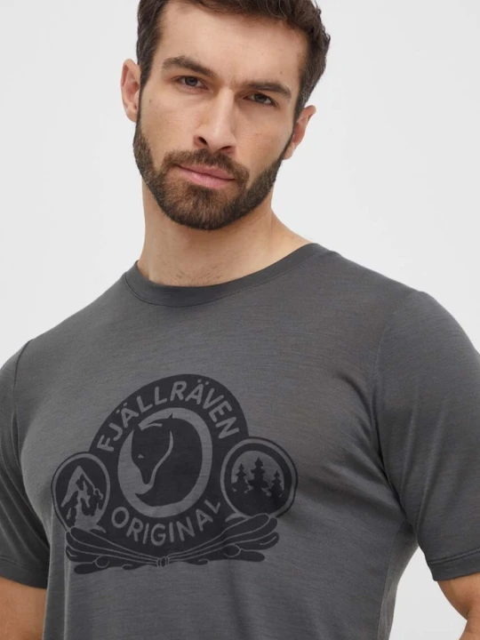 Zdjęcie produktu Fjallraven t-shirt wełniany Abisko Wool Classic Fjällräven szary