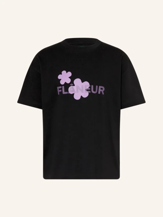 Zdjęcie produktu Flâneur Koszulka Oversize Organic Flower schwarz