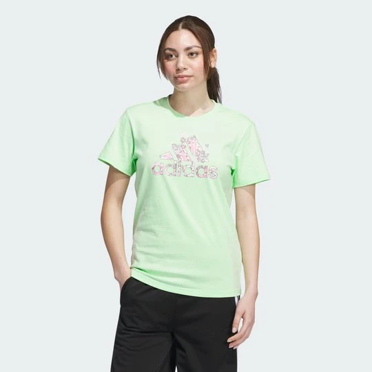 Zdjęcie produktu Floral Badge of Sport Graphic T-Shirt Adidas Semi Green Spark