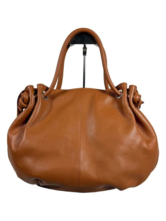Zdjęcie produktu Florence Bags Skórzana torebka "Chiessi" w kolorze jasnobrązowym - 40 x 30 x 15 cm rozmiar: onesize