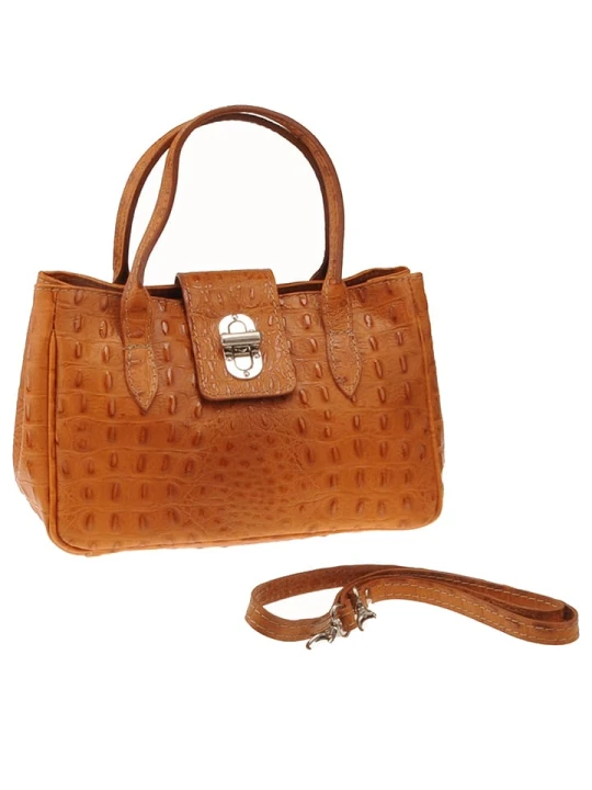 Zdjęcie produktu Florence Bags Skórzana torebka "Cursa" w kolorze brązowym - 26 x 17 x 12 cm rozmiar: onesize