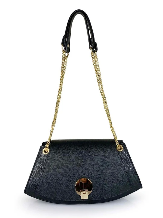 Zdjęcie produktu Florence Bags Skórzana torebka "Mavis" w kolorze czarnym - 32 x 16 x 11 cm rozmiar: onesize
