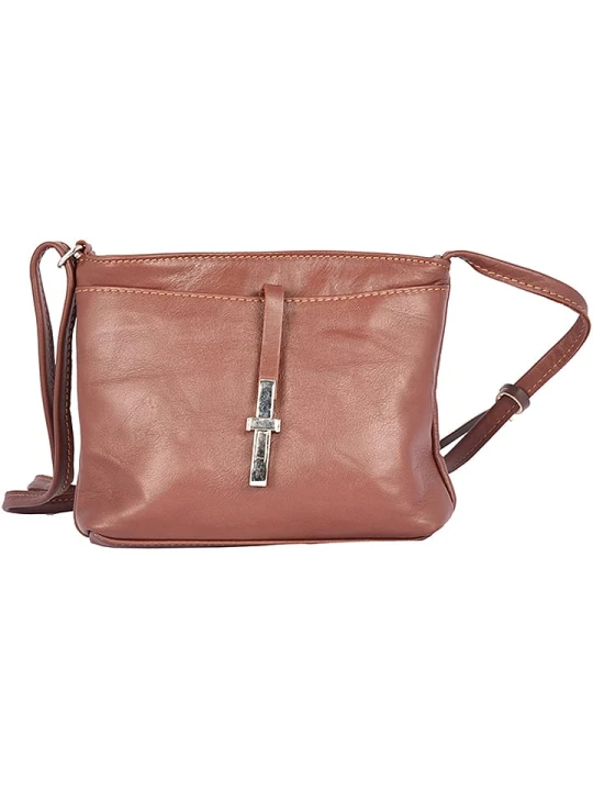Zdjęcie produktu Florence Bags Skórzana torebka "New Sport" w kolorze brązowym - 20 x 18 x 5 cm rozmiar: onesize