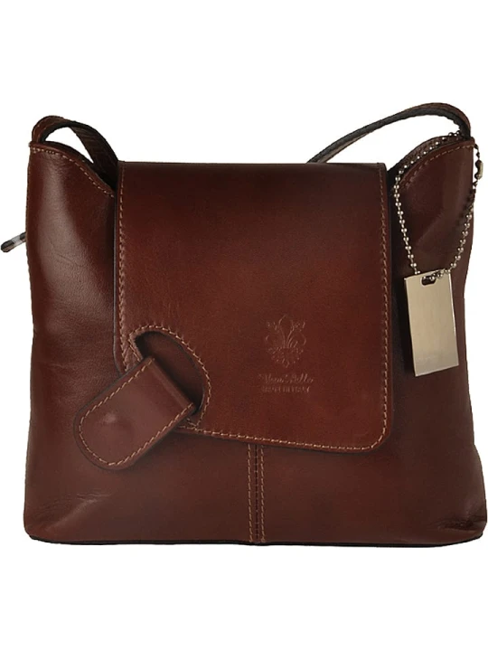 Zdjęcie produktu Florence Bags Skórzana torebka "Sabu" w kolorze brązowym - 23 x 20 x 6 cm rozmiar: onesize