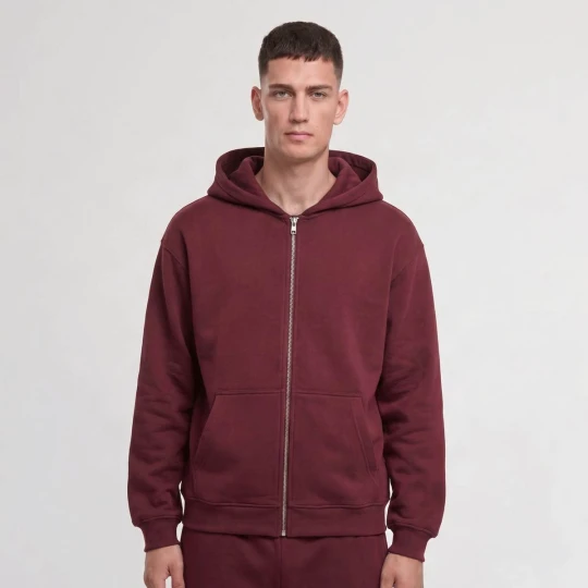 Zdjęcie produktu Fluffy Zip Hoody Urban Classics czerwony
