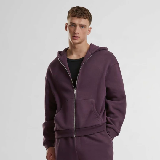 Zdjęcie produktu Fluffy Zip Hoody Urban Classics fioletowy