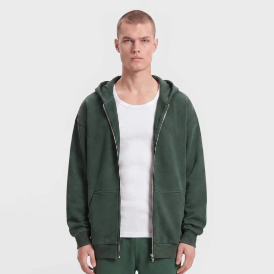 Zdjęcie produktu Fluffy Zip Hoody Urban Classics zielony