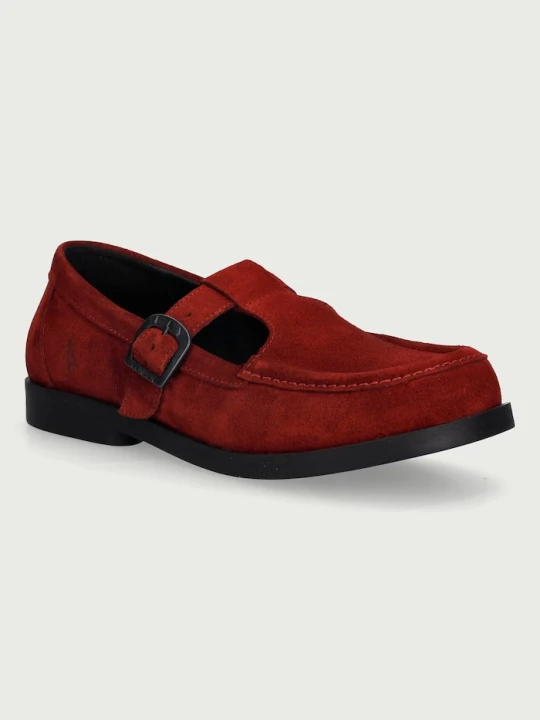 Zdjęcie produktu Fly London mokasyny damskie skórzane ARFE535FLY bordowy