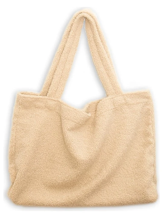 Zdjęcie produktu Folkifreckles Shopper bag "Super Teddy" w kolorze beżowym - 59 x 46 x 10 cm rozmiar: onesize