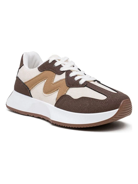 Zdjęcie produktu Foreverfolie Sneakersy w kolorze brązowo-jasnobrązowo-kremowym rozmiar: 38