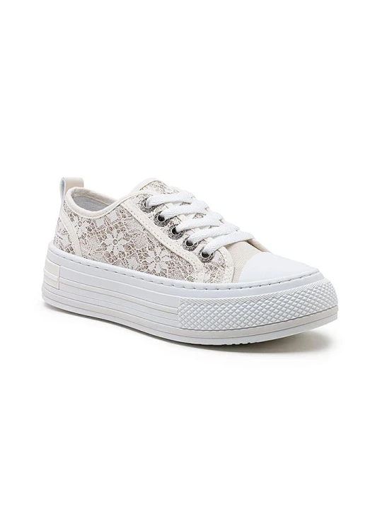 Zdjęcie produktu Foreverfolie Sneakersy w kolorze kremowym rozmiar: 40
