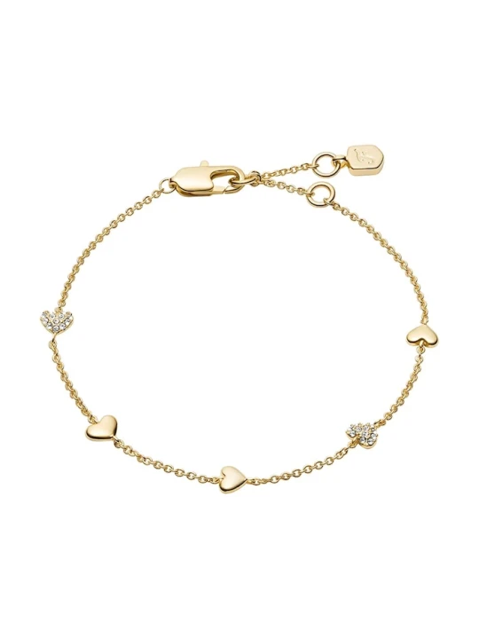 Zdjęcie produktu Fossil bransoletka damska metalowa z kryształem Sutton złoty