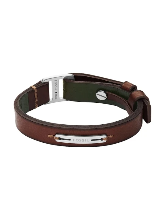 Zdjęcie produktu Fossil bransoletka męska skórzana Machine brązowy