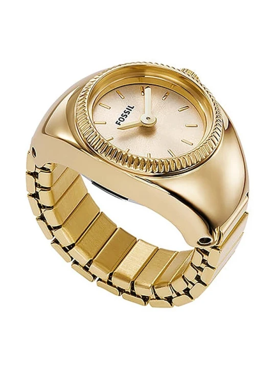 Zdjęcie produktu Fossil pierścionek z zegarkiem złoty