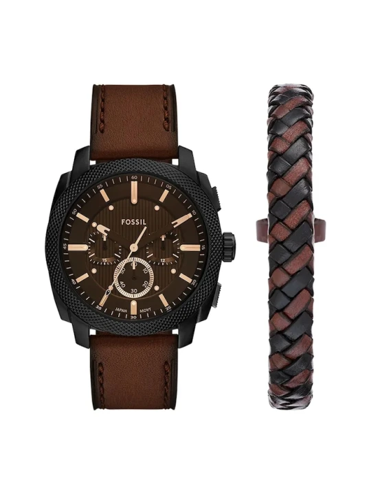 Zdjęcie produktu Fossil zegarek i bransoletka MACHINE brązowy