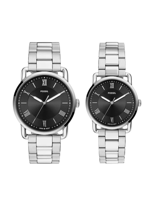 Zdjęcie produktu Fossil zestaw zegarków męski Copeland srebrny