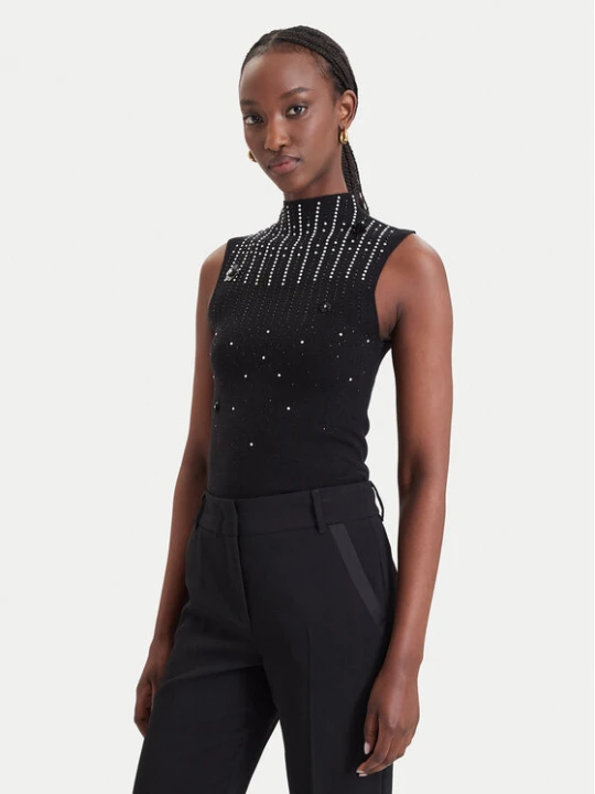 Zdjęcie produktu Fracomina Bluzka FR26WT4005K506R9 Czarny Slim Fit