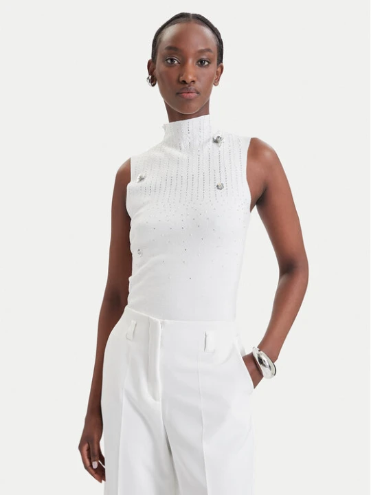 Zdjęcie produktu Fracomina Bluzka FR26WT4005K506R9 Kremowy Slim Fit