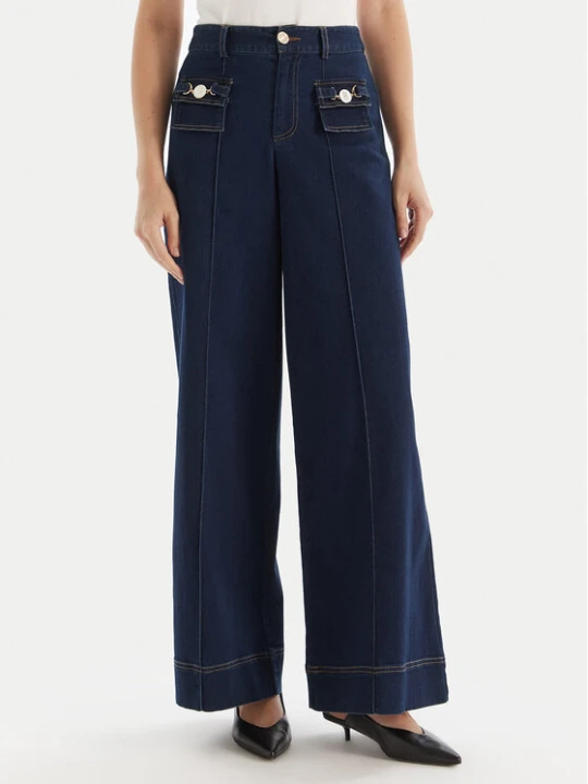 Zdjęcie produktu Fracomina Jeansy FS25WV3004W78201 Granatowy Wide Leg