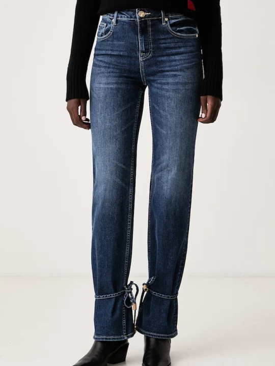 Zdjęcie produktu Fracomina jeansy straight damskie granatowy