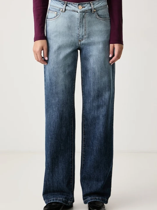 Zdjęcie produktu Fracomina jeansy wide leg damskie niebieski