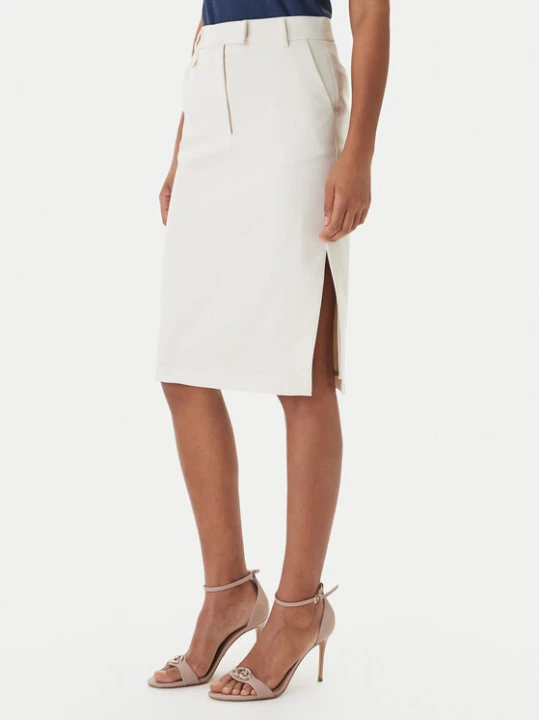 Zdjęcie produktu Fracomina Spódnica midi FR26SG2012W42901 Écru Regular Fit Kremowy