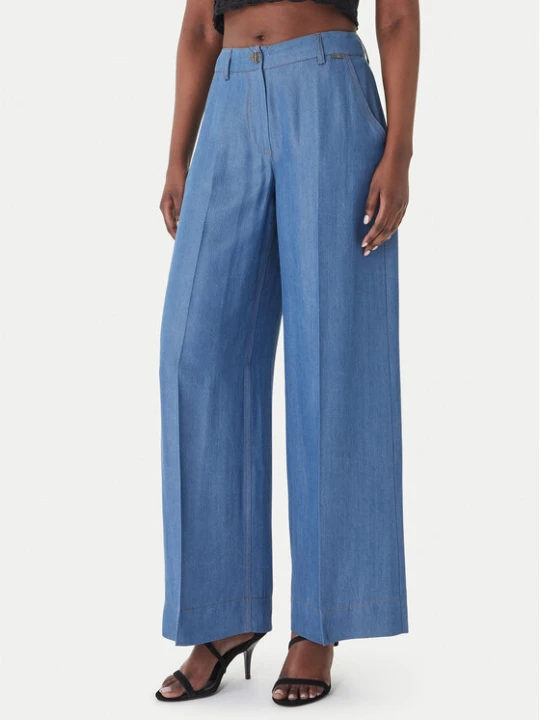 Zdjęcie produktu Fracomina Spodnie palazzo FS26SV3005D46901 Niebieski Wide Leg