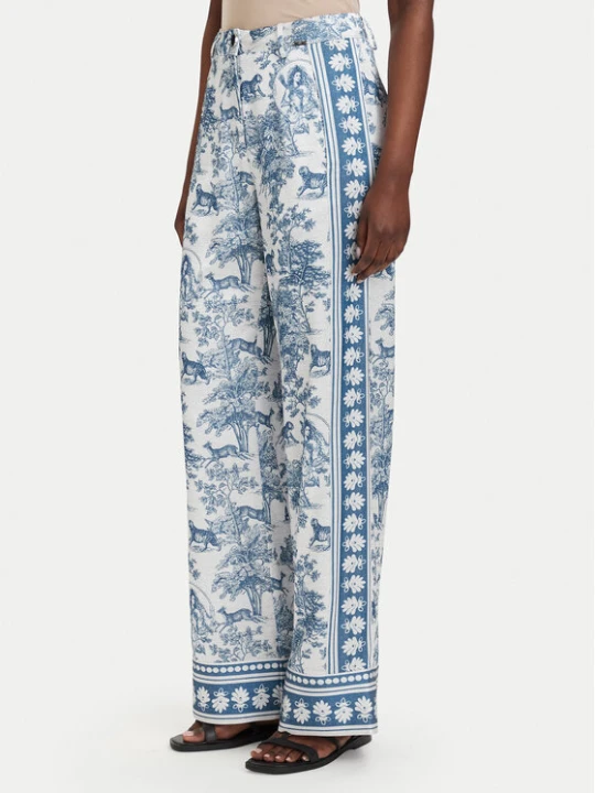 Zdjęcie produktu Fracomina Spodnie palazzo FS26SV3015W459K5 Niebieski jasny Flare Fit