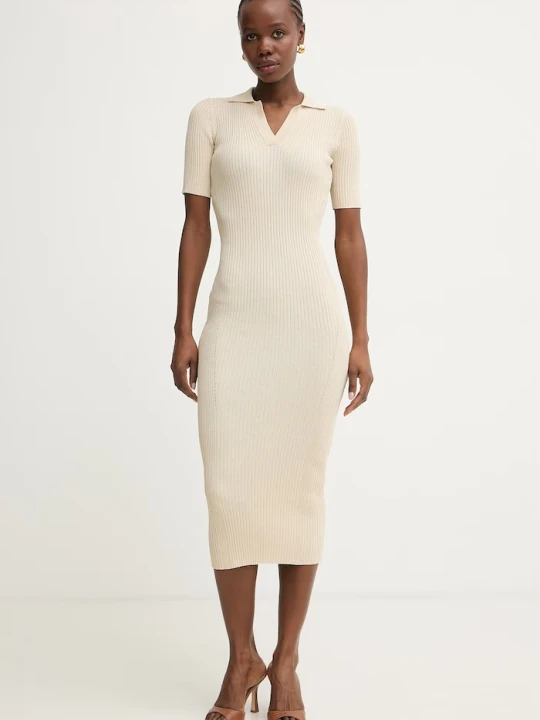 Zdjęcie produktu Fracomina sukienka bodycon z wiskozą beżowy