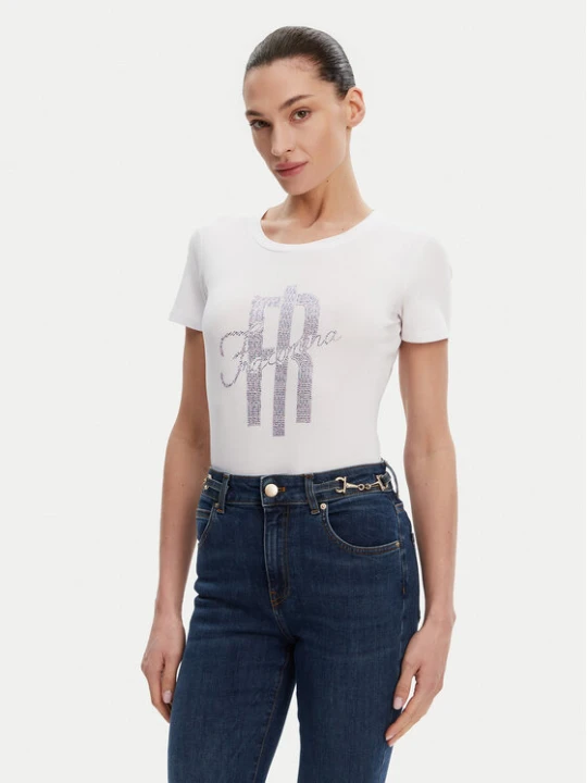 Zdjęcie produktu Fracomina T-Shirt FP25ST3002J449N5 Biały Slim Fit