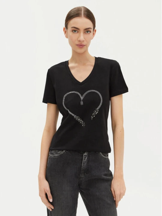 Zdjęcie produktu Fracomina T-Shirt FP25ST3007J401N5 Czarny Regular Fit