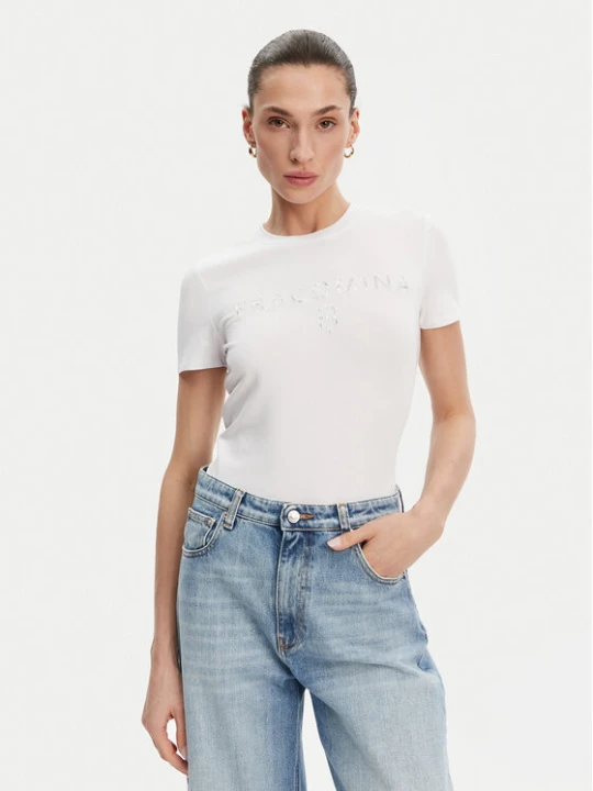 Zdjęcie produktu Fracomina T-Shirt FP25ST3011J449N5 Biały Slim Fit