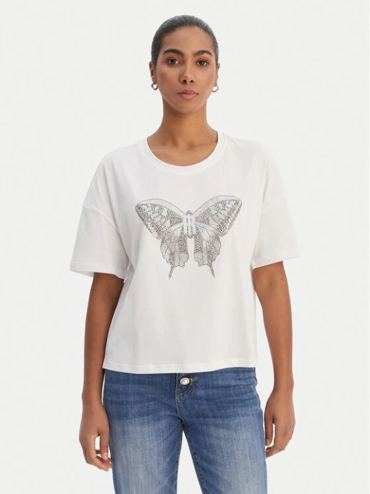 Zdjęcie produktu Fracomina T-Shirt FR26ST3046J401N5 Biały Regular Fit
