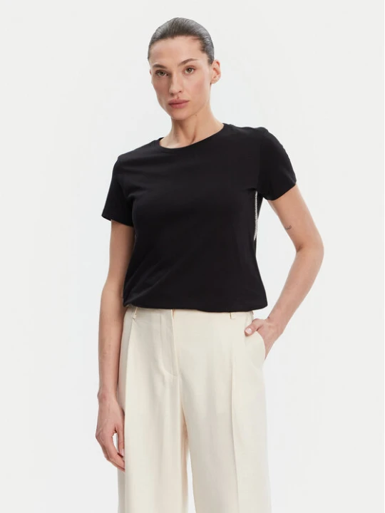 Zdjęcie produktu Fracomina T-Shirt FS25ST3002J400G5 Czarny Regular Fit