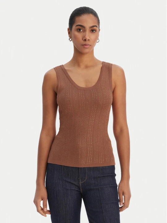 Zdjęcie produktu Fracomina Top FR26ST4005K524R9 Brązowy Slim Fit