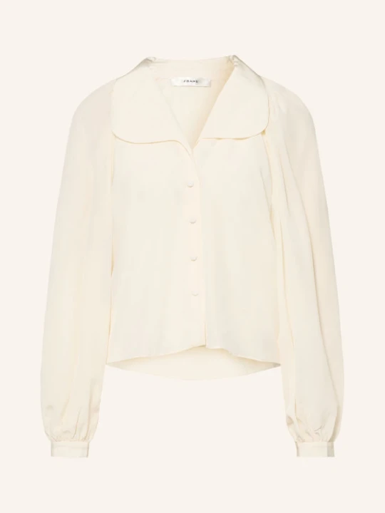 Zdjęcie produktu Frame Jedwabna Bluzka The Silk Gala Shirt weiss KREMOWY