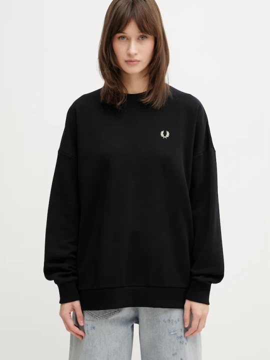 Zdjęcie produktu Fred Perry bluza damska bawełniana czarny