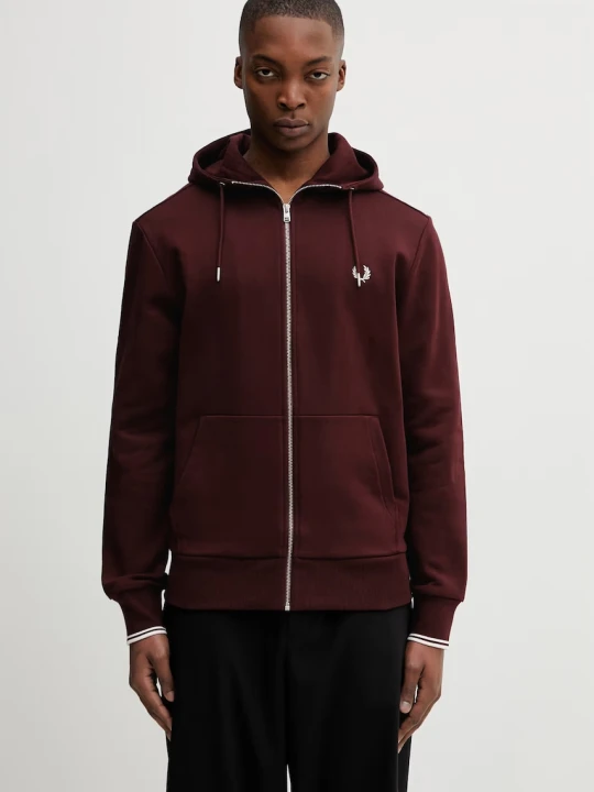 Zdjęcie produktu Fred Perry bluza rozpinana z kapturem bawełniana męska